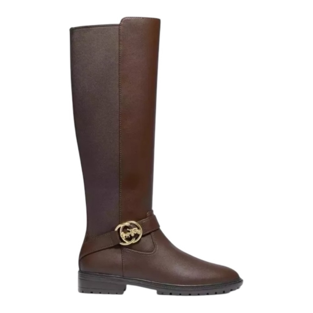 Coach Farrah Tall Riding Boots Walnut Size 10